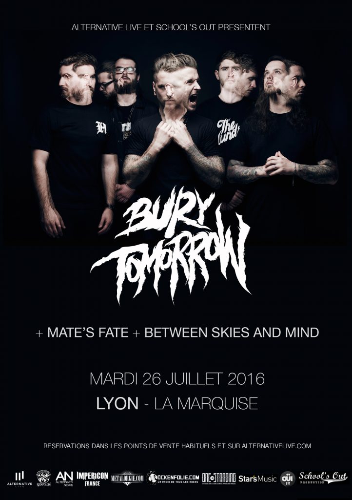 Bury Tomorrow mate's fate between skies and mind la marquise lyon school's out prod alternative live